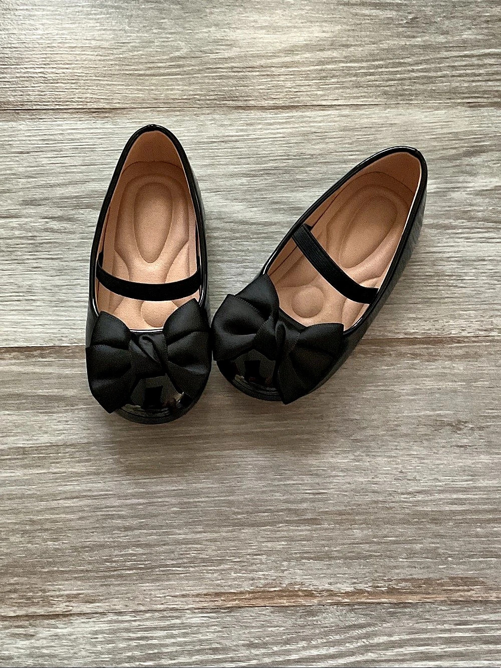 Black Bow Ballet Flats Like New